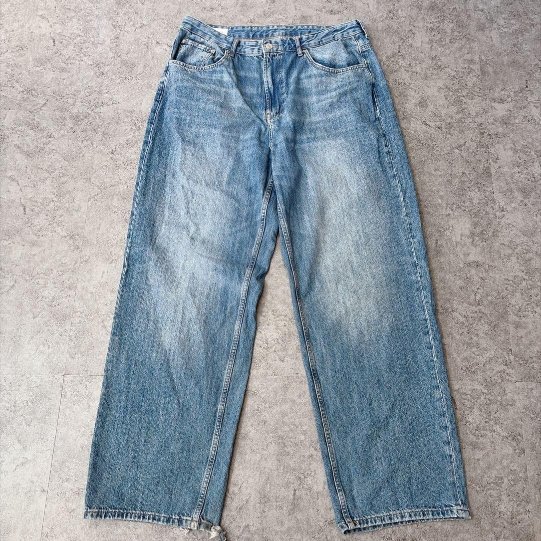 Zara ZARA BUGGY FIT 宽松版型 极粗 牛仔裤 阔腿牛仔 长裤 大码 2XL