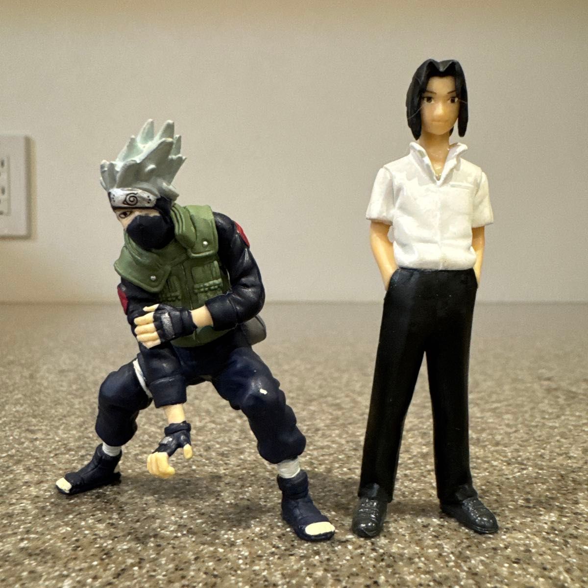 【当時物】NARUTO ナルト ミニフィギュア 2体セット はたけカカシ / うちはサスケ 忍形コレクション 忍形集 食玩