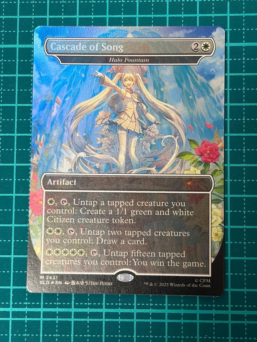 MTG Cascade of Song初音未来Secret Lair Foil英文版