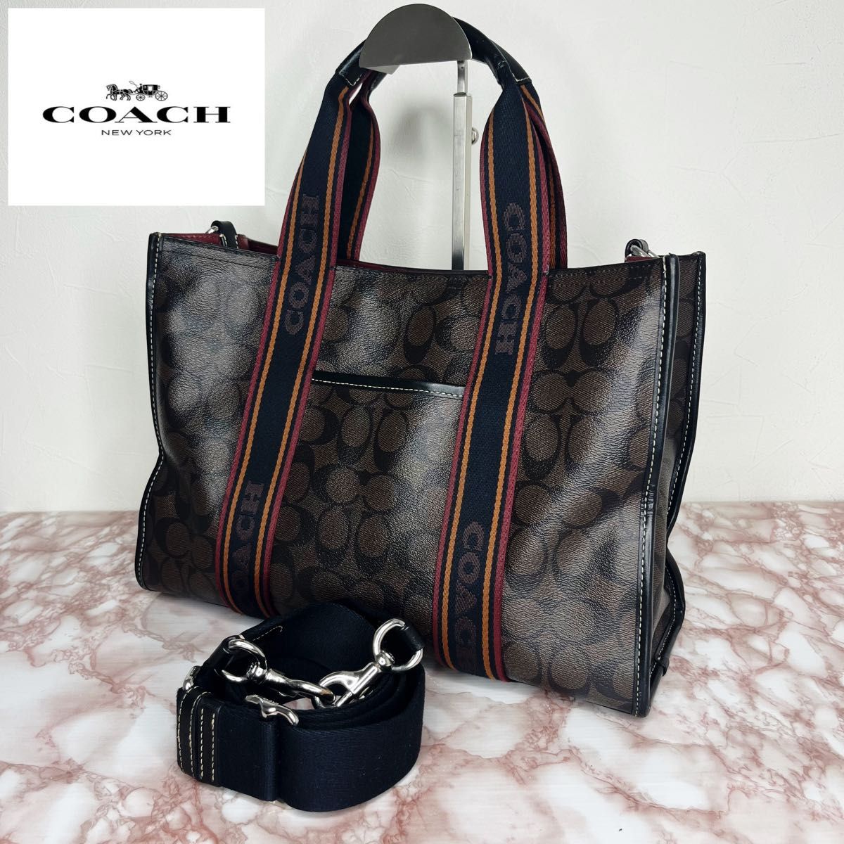 70【极美品】COACH手提包2way