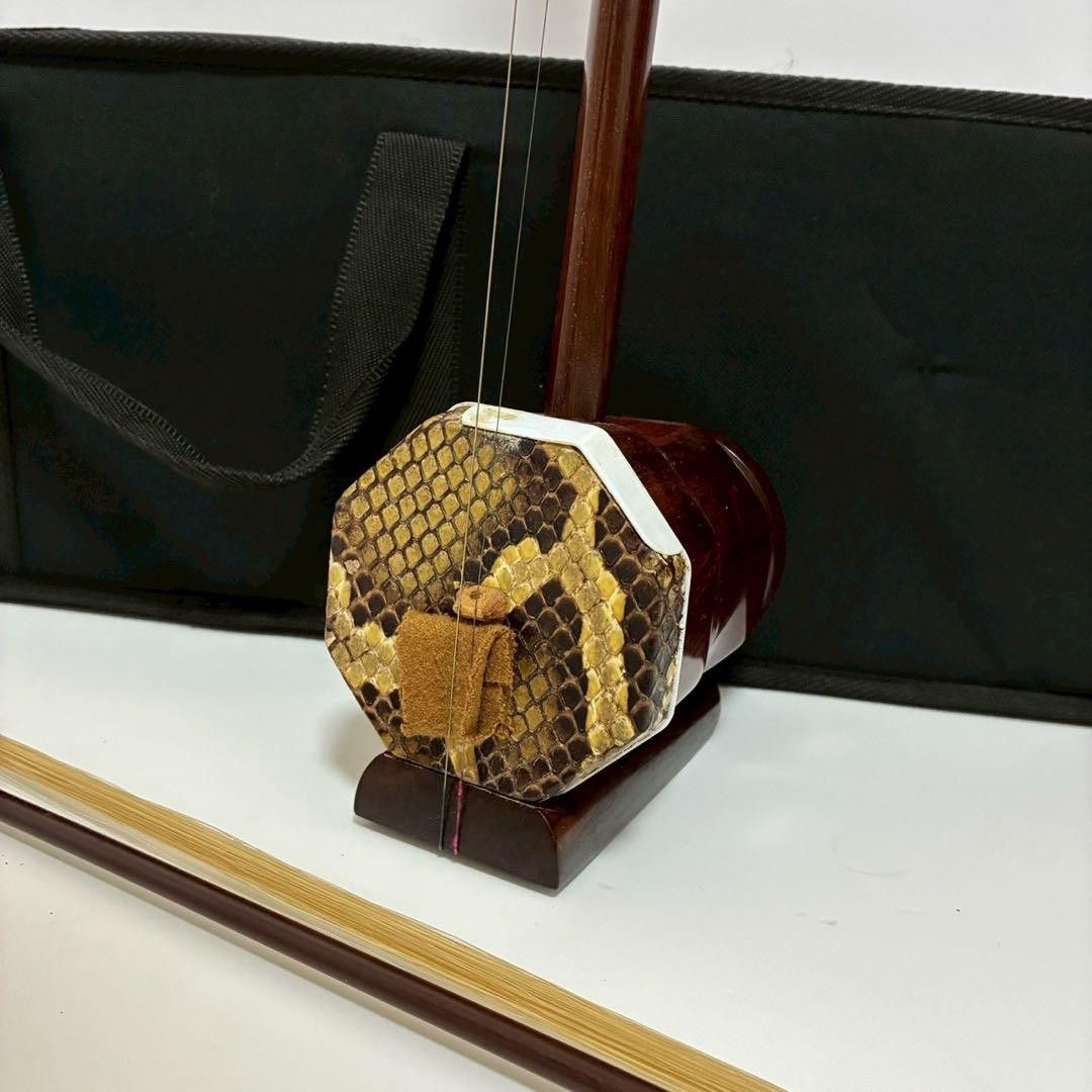 远智琴业 二胡 真蛇皮 八角形 中国民族乐器 含弓和琴盒