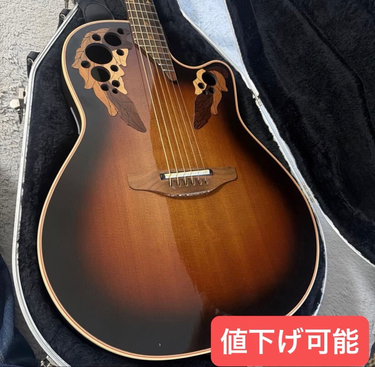 【美品】Ovation USA 1768 Elite 电箱吉他 附带硬壳琴盒