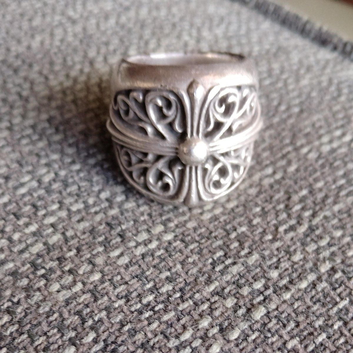 CHROME HEARTS确实正规品!经典交叉银色925戒指VUITTON BVLGARI