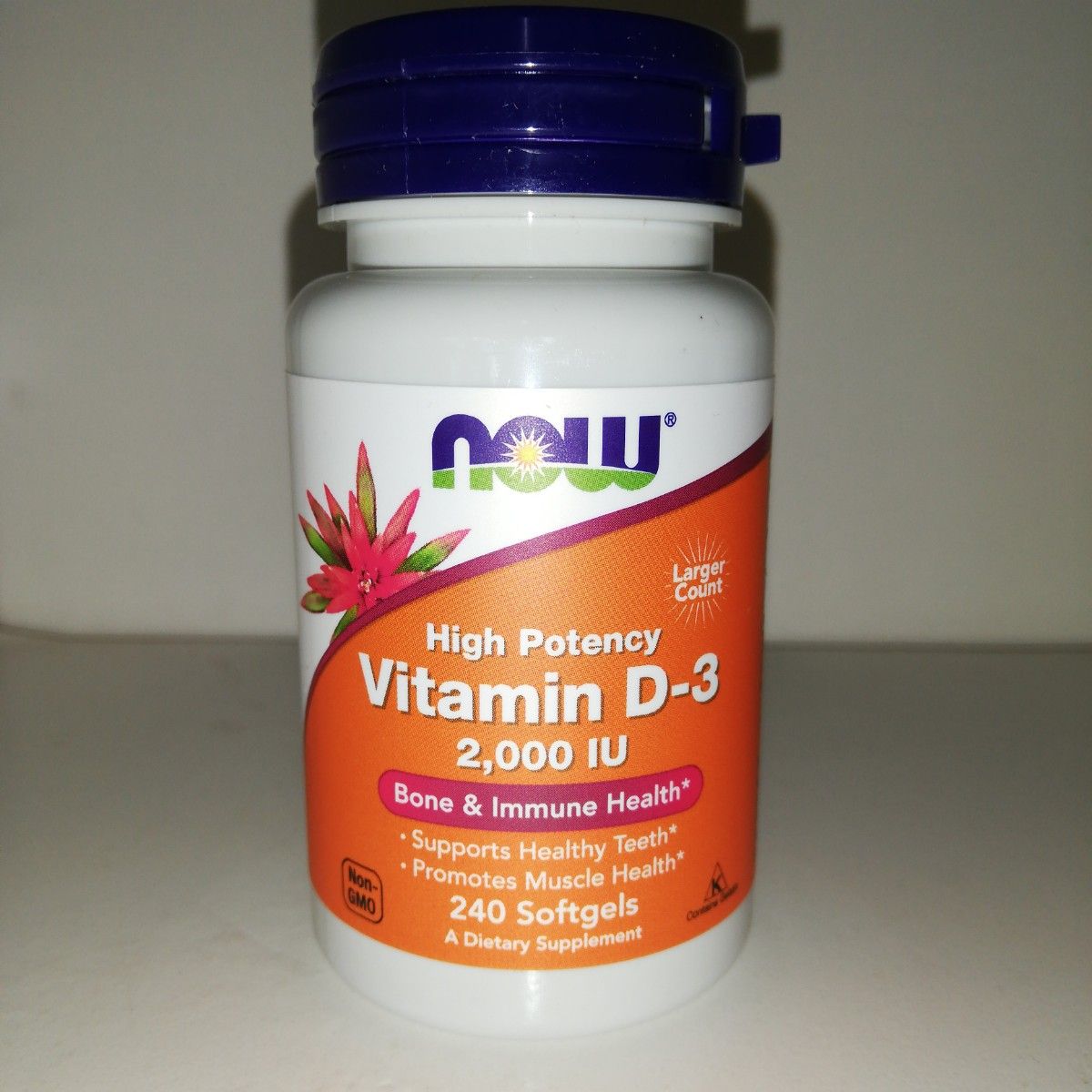 维生素D3 2000IU 240粒 大容量 NOW Foods 纳夫食品