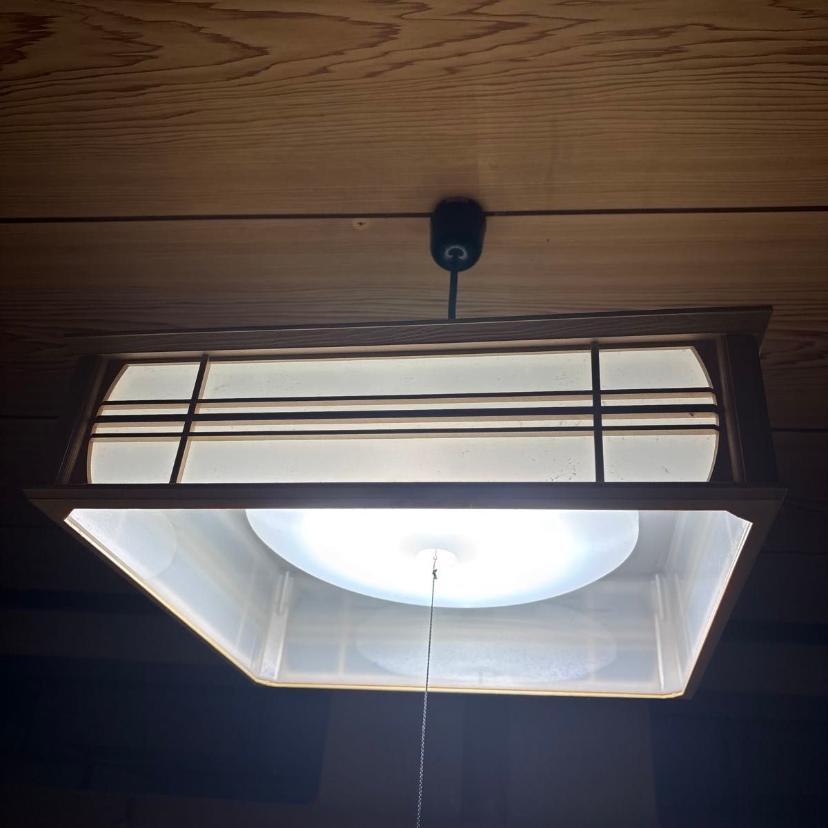 HITACHI LED LEP-CA800BJ Japanese-style Pendant Light, Wooden Frame, Retro Ceiling Lighting for Traditional Japanese Rooms
