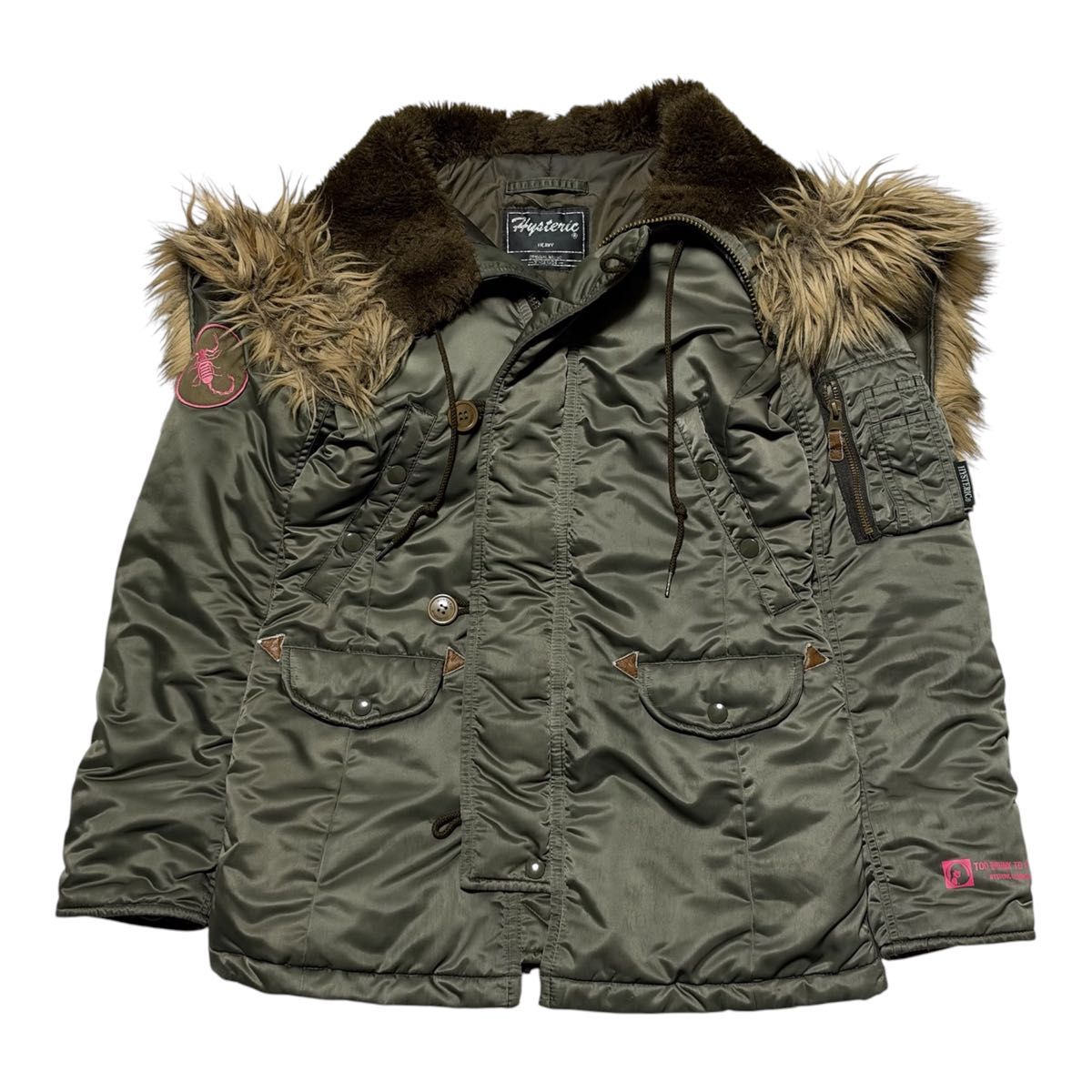 【经典之作】HYSTERIC GLAMOUR Hysteric Glamour Primaloft N-3B 夹克 FREE码 卡其色 Y2K