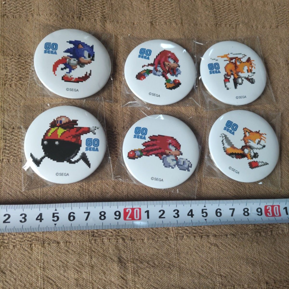 SEGA sonic the hedge hog罐徽章6种套装