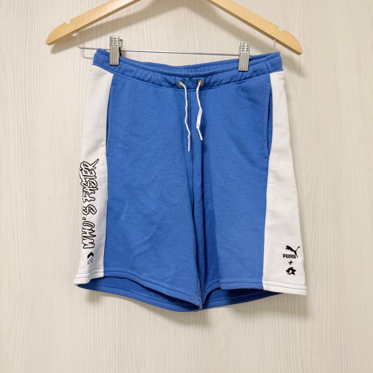 PUMA x Sonic 儿童蓝色短裤 11-12岁 150码