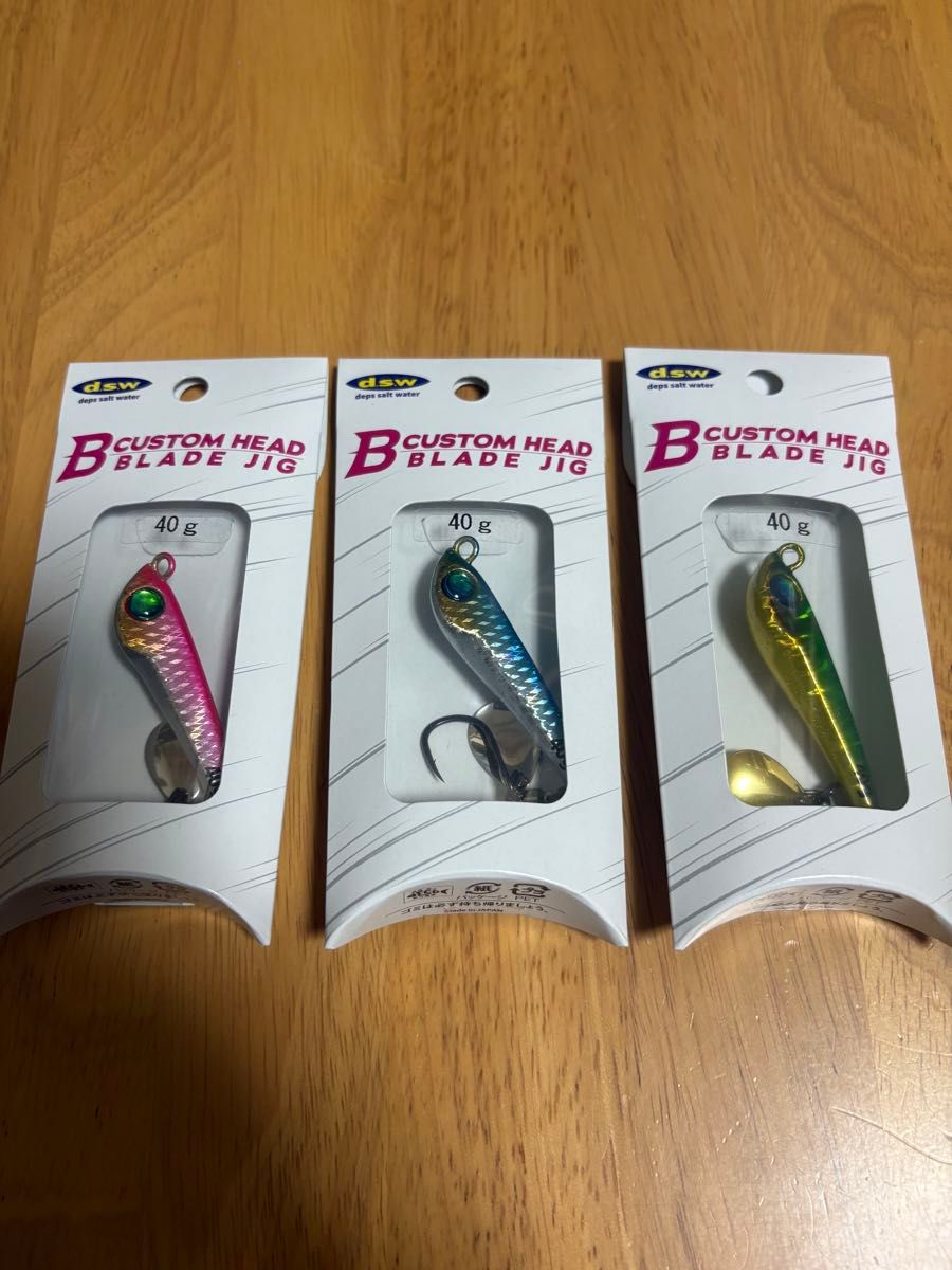 deps B-CUSTOM HEAD BLADE JIG 40g 3个装